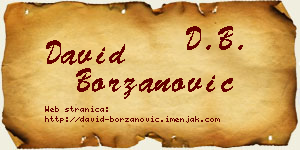 David Borzanović vizit kartica